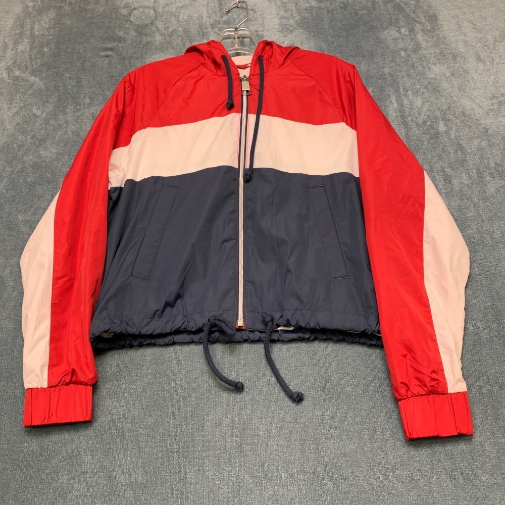 Hollister California Windbreaker Jacket Womens Small Multicolor Colorblock